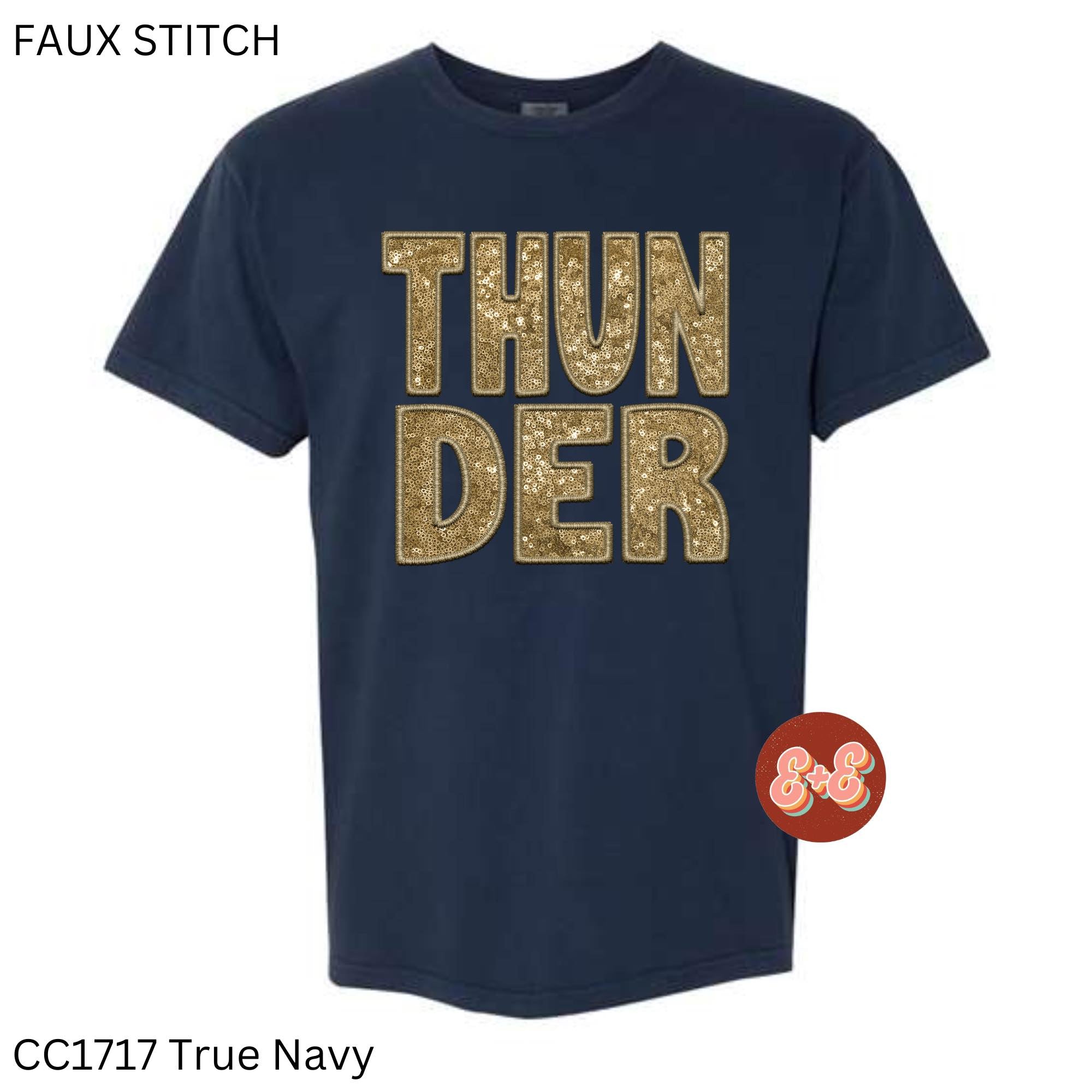 YOUTH Thunder Gold - Faux Sequin Stitch