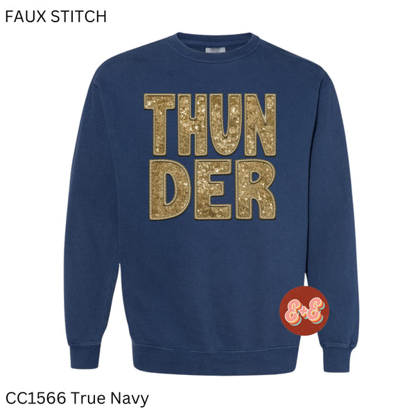 Thunder Gold - Faux Sequin Stitch