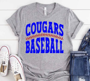 YOUTH Cougars Baseball - Purple Lettering 💜