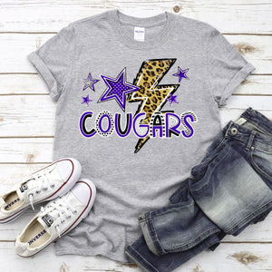 YOUTH Cougars Funky Lep Bolt With Stars