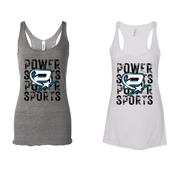 Powersports Repeat Logo - Racerback Tank