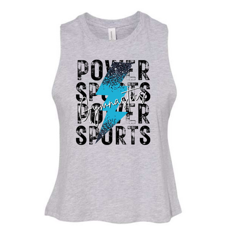 Powersports Blue Bolt - Cropped Tank