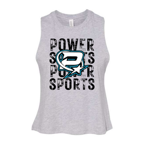 Powersports Repeat Logo - Cropped Tank