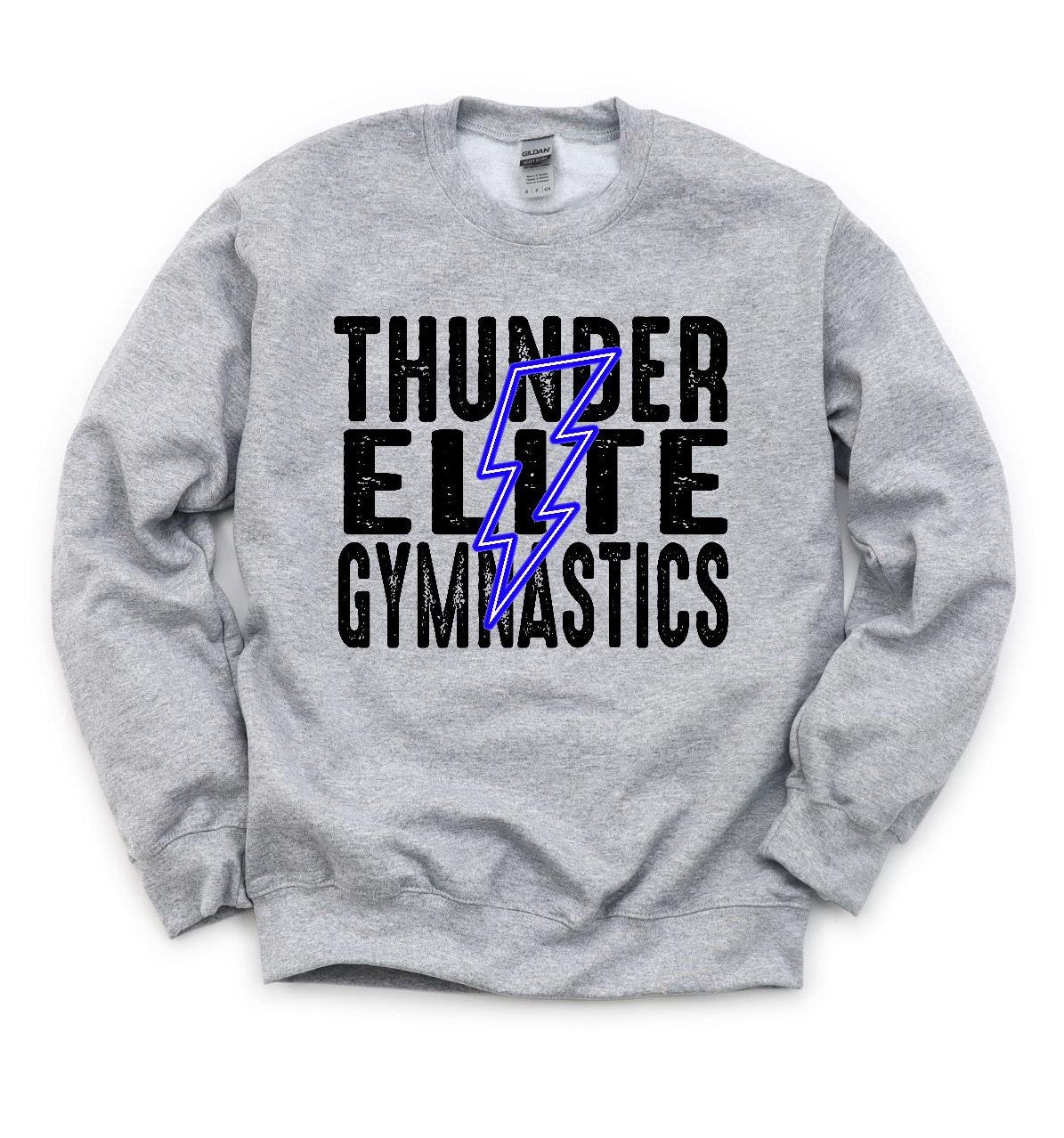 Thunder Elite Gymnastics - Neon Blue Bolt - Sweatshirt