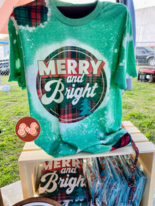 Merry and Bright Plaid Bleached