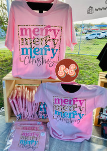 YOUTH Merry Christmas Pink/Blue