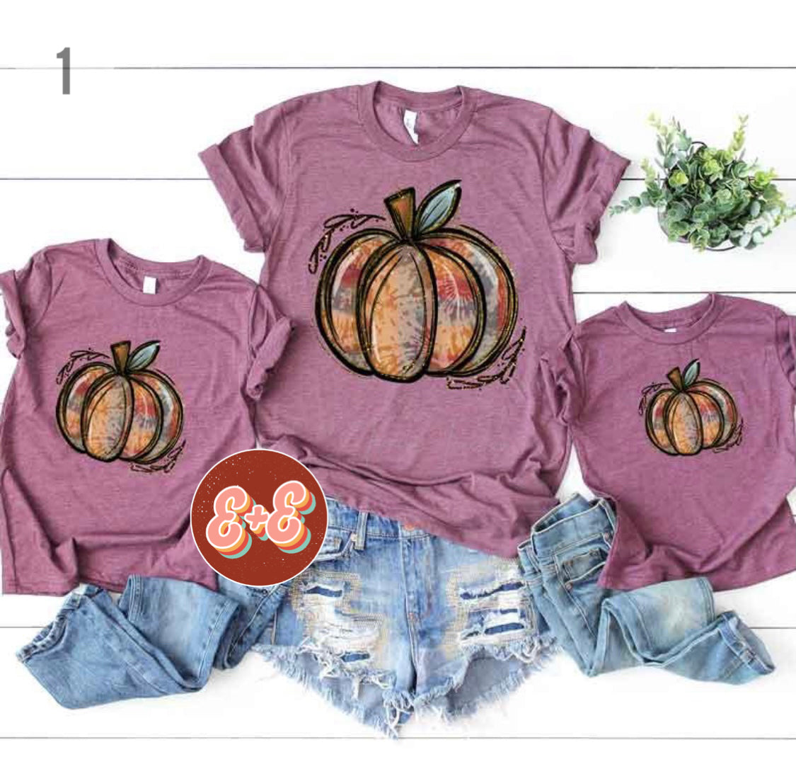 YOUTH - Vintage Tie Dye Pumpkin