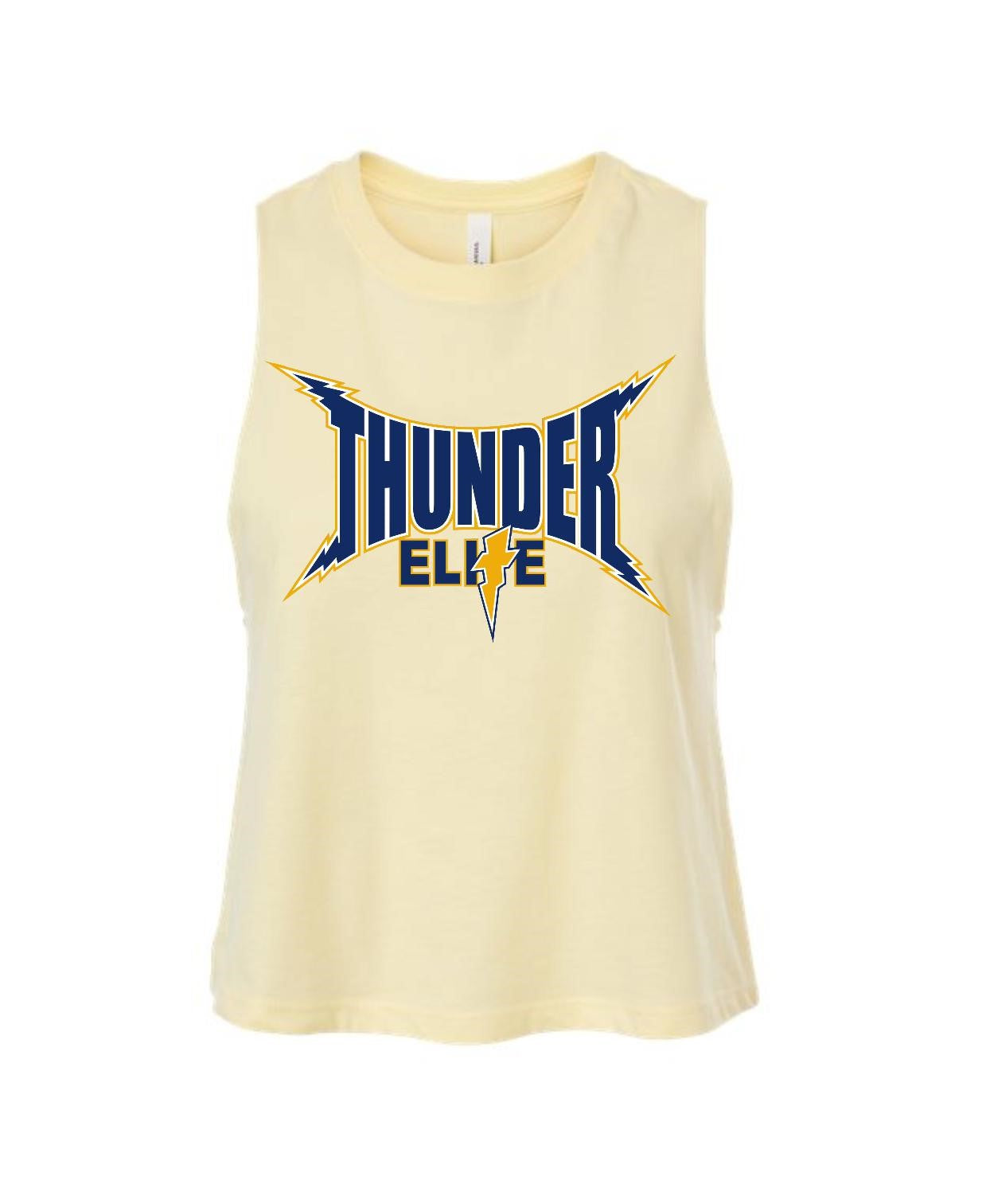 Thunder Elite Blue Logo Cropped Tank