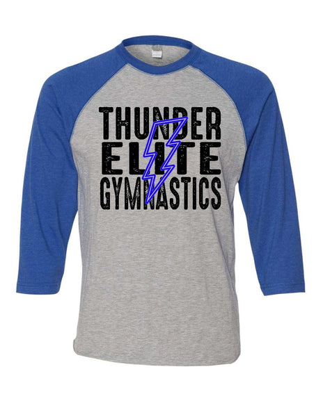 TODDLER Thunder Elite Gymnastics - Neon Blue Bolt - Raglan