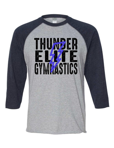 TODDLER Thunder Elite Gymnastics - Neon Blue Bolt - Raglan