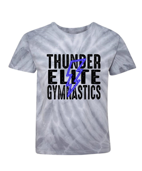 Thunder Elite Gymnastics - Neon Blue Bolt - Tie Dye