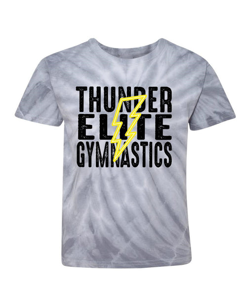 YOUTH Thunder Elite Gymnastics - Neon Yellow Bolt - Tie Dye