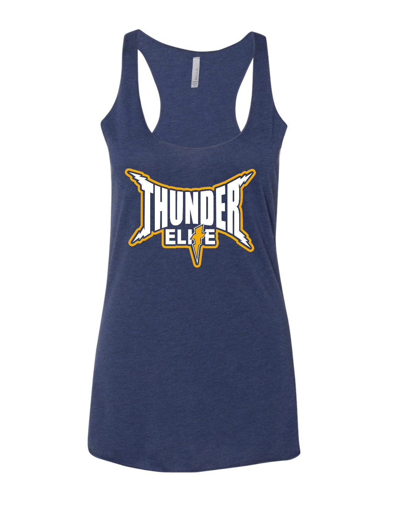 Thunder Elite White Logo Racerback Tank