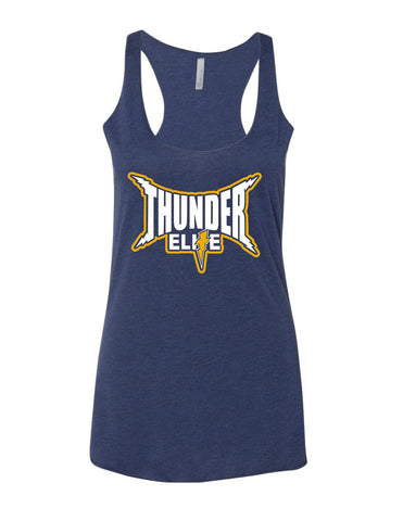 Thunder Elite White Logo Racerback Tank