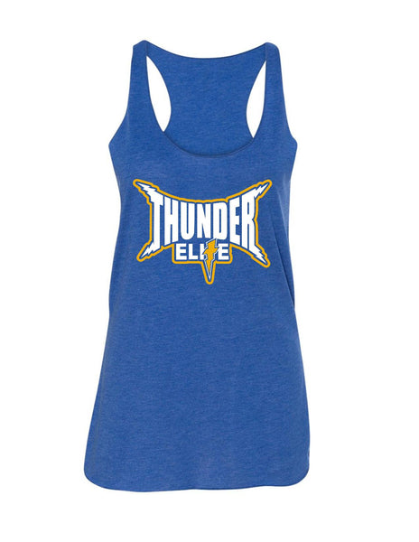 Thunder Elite White Logo Racerback Tank