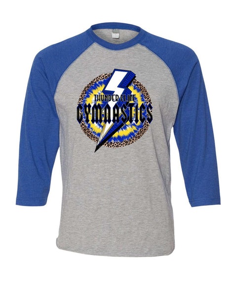 Thunder Elite Gymnastics - Tie-Dye Bolt - Raglan